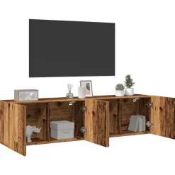 VIDAXL - Meubles tv muraux 2 pcs vieux bois 80x30x41 cm