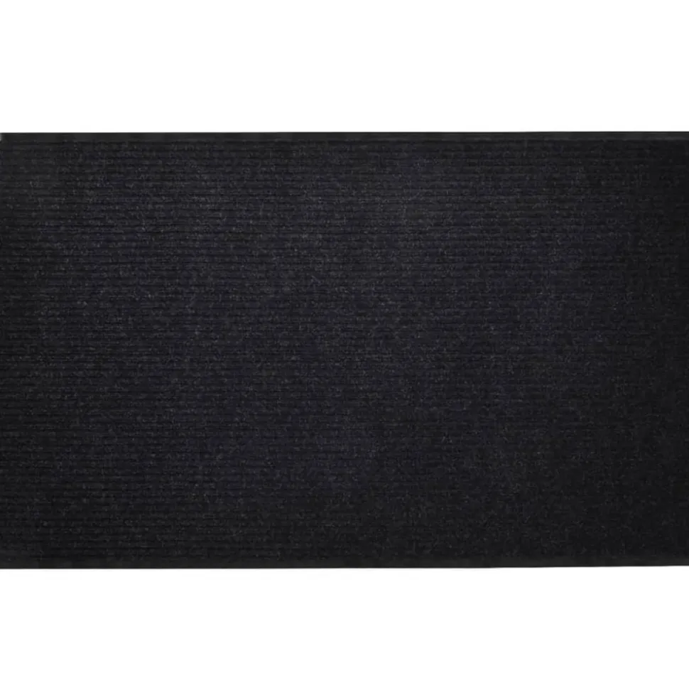 VIDAXL - Paillasson noir pvc 90 x 150 cm