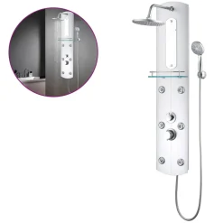 VIDAXL - Panneau de douche 25 x 43 x 120 cm argenté