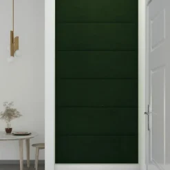 VIDAXL - Panneaux muraux 12 pcs vert foncé 90x30 cm velours 3,24 m²