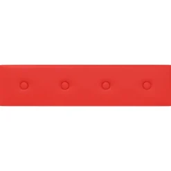 VIDAXL - Panneaux muraux 12 pcs rouge 60x15 cm similicuir 1,08 m²