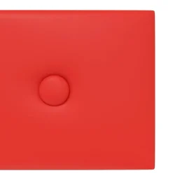 VIDAXL - Panneaux muraux 12 pcs rouge 60x15 cm similicuir 1,08 m²