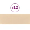 VIDAXL - Panneaux muraux 12 pcs crème 90x30 cm tissu 3,24 m²