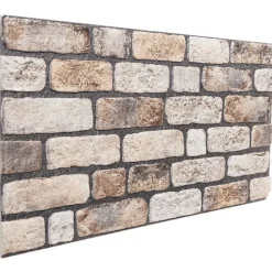 VIDAXL - Panneaux muraux 3d 10 pcs marron clair 100x50 cm eps