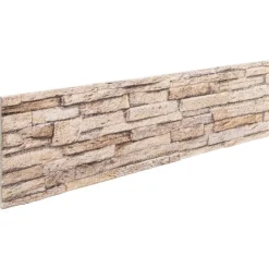 VIDAXL - Panneaux muraux 3d 14 pcs marron 100x25 cm eps