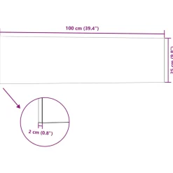 VIDAXL - Panneaux muraux 3d 14 pcs marron 100x25 cm eps