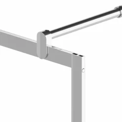 VIDAXL - Paroi de douche et étagère chrome 90x195 cm verre esg&aluminium