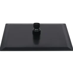 VIDAXL - Pomme de douche pluie acier inoxydable 20x20 cm carrée noir