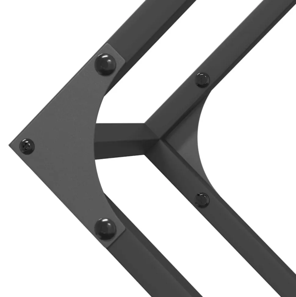 VIDAXL - Portant de bois chauffage noir 100x25x100 cm