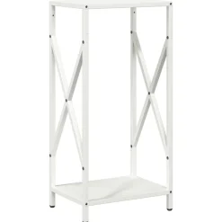 VIDAXL - Portant de bois chauffage blanc 34x25x70 cm