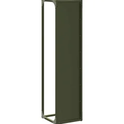 VIDAXL - Portant de bois chauffage vert olive 25x25x100 cm
