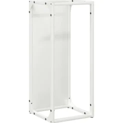 VIDAXL - Portant de bois chauffage blanc 25x25x60 cm
