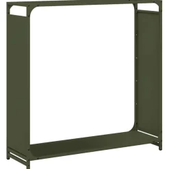 VIDAXL - Portant de bois chauffage vert olive 90x28x90 cm