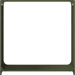VIDAXL - Portant de bois chauffage vert olive 90x28x90 cm