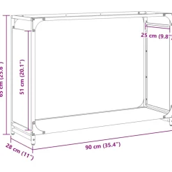VIDAXL - Portant de bois chauffage vert olive 90x28x65 cm