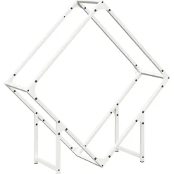 VIDAXL - Portant de bois chauffage blanc 80x25x80 cm
