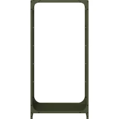 VIDAXL - Portant de bois chauffage vert olive 44x28x90 cm