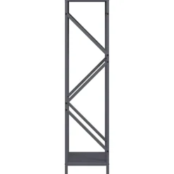 VIDAXL - Portant de bois chauffage anthracite 34x25x100 cm