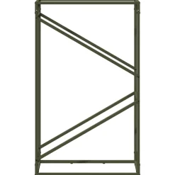 VIDAXL - Portant de bois chauffage vert olive 60x25x100 cm