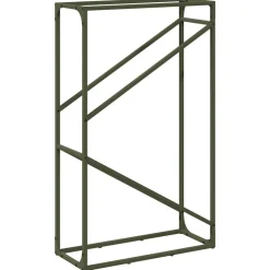 VIDAXL - Portant de bois chauffage vert olive 60x25x100 cm