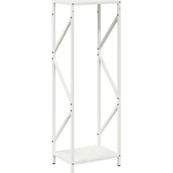 VIDAXL - Portant de bois chauffage blanc 34x25x100 cm