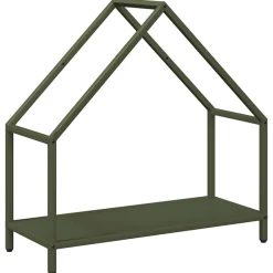 VIDAXL - Portant de bois chauffage vert olive 60x25x60 cm