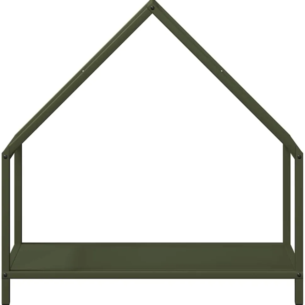 VIDAXL - Portant de bois chauffage vert olive 60x25x60 cm