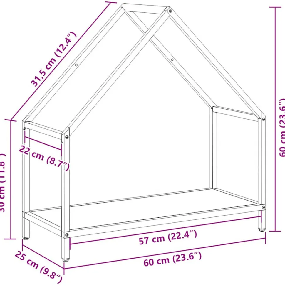VIDAXL - Portant de bois chauffage vert olive 60x25x60 cm