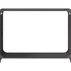 VIDAXL - Portant de bois chauffage noir 90x28x65 cm