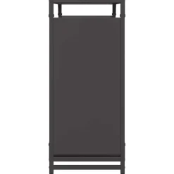 VIDAXL - Portant de bois chauffage noir 90x28x65 cm