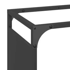 VIDAXL - Portant de bois chauffage noir 90x28x65 cm