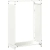 VIDAXL - Portant de bois chauffage blanc 60x28x90 cm