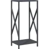 VIDAXL - Portant de bois chauffage anthracite 34x25x70 cm