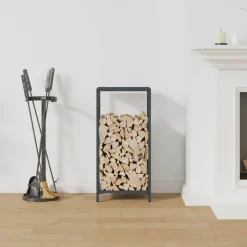 VIDAXL - Portant de bois chauffage anthracite 34x25x70 cm