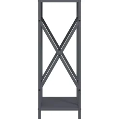 VIDAXL - Portant de bois chauffage anthracite 34x25x70 cm