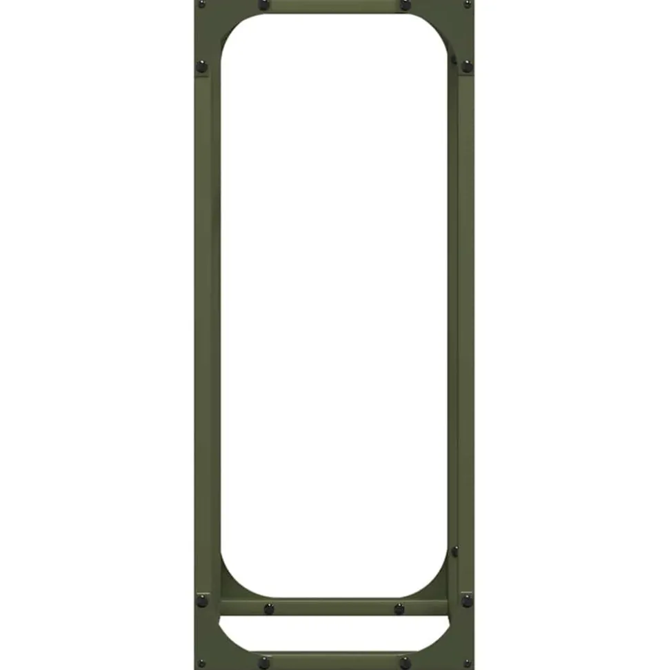 VIDAXL - Portant de bois chauffage vert olive 25x25x60 cm