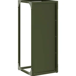 VIDAXL - Portant de bois chauffage vert olive 25x25x60 cm