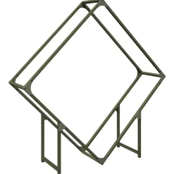 VIDAXL - Portant de bois chauffage vert olive 100x25x100 cm