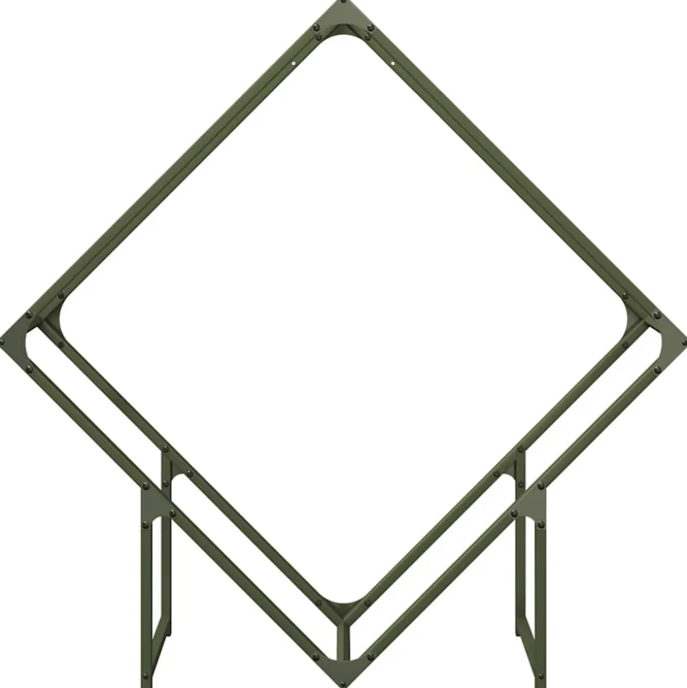 VIDAXL - Portant de bois chauffage vert olive 100x25x100 cm