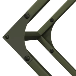 VIDAXL - Portant de bois chauffage vert olive 100x25x100 cm