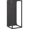 VIDAXL - Portant de bois chauffage noir 25x25x60 cm
