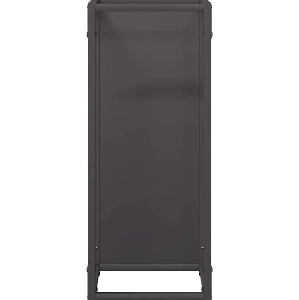 VIDAXL - Portant de bois chauffage noir 25x25x60 cm
