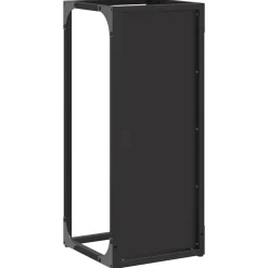 VIDAXL - Portant de bois chauffage noir 25x25x60 cm