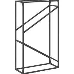 VIDAXL - Portant de bois chauffage noir 60x25x100 cm
