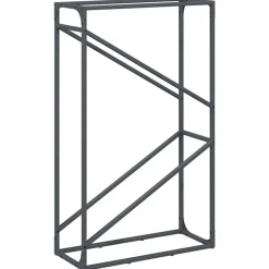 VIDAXL - Portant de bois chauffage anthracite 60x25x100 cm