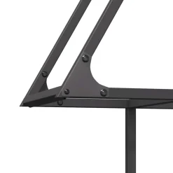 VIDAXL - Portant de bois chauffage noir 80x25x90 cm