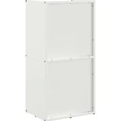 VIDAXL - Portant de bois chauffage blanc 40x30x80 cm