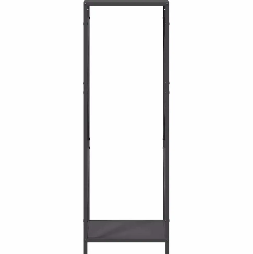 VIDAXL - Portant de bois chauffage noir 34x25x100 cm