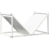 VIDAXL - Portant de bois chauffage blanc 70x43x34,5 cm