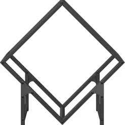 VIDAXL - Portant de bois chauffage noir 50x25x50 cm